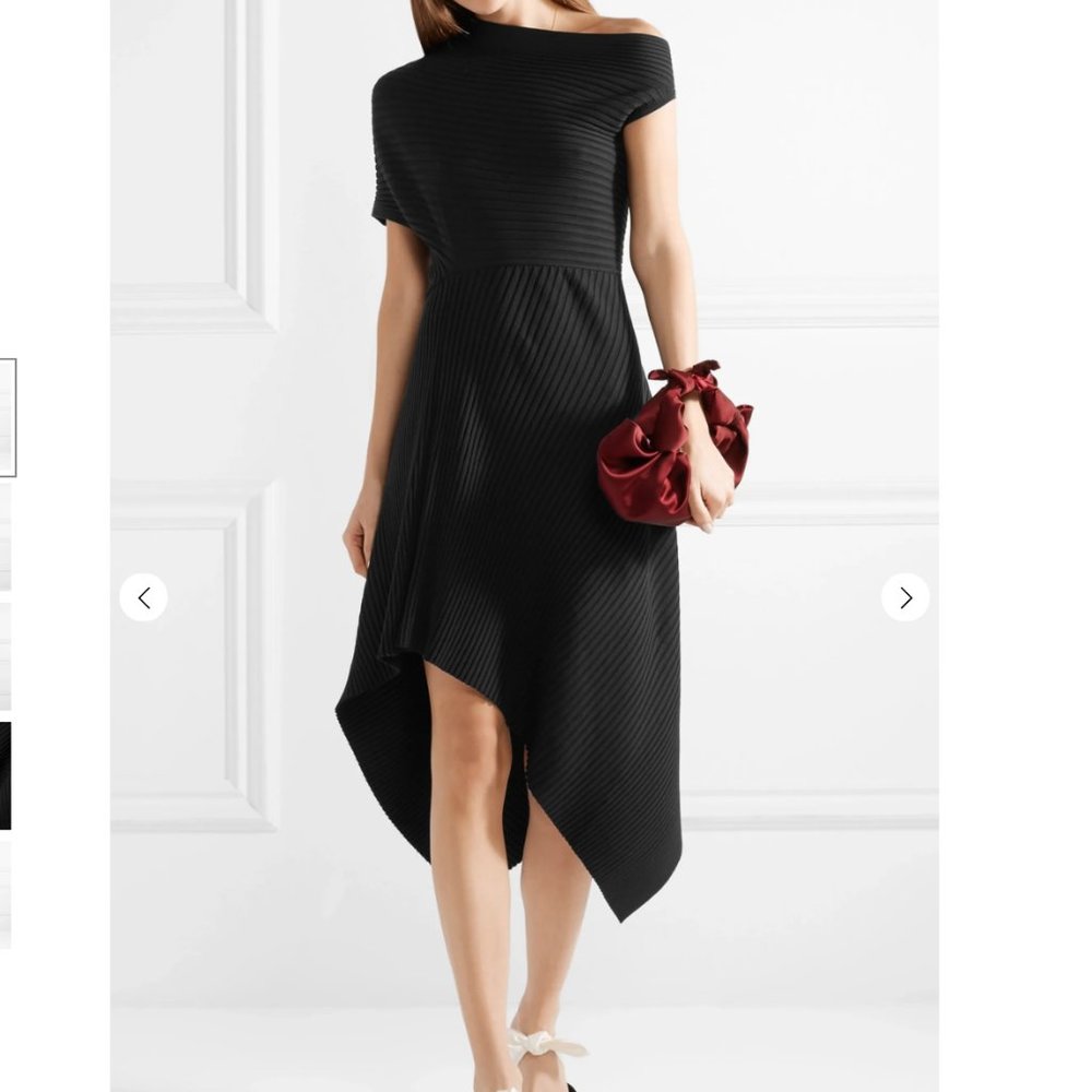 NWOT The Row Jiana Ribbed Asymmetrical Dress: Navy